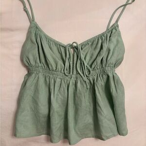 Princess Polly green flowy tank top